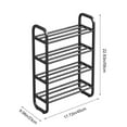 thumbnail image 3 of AuroraX Black Shoe Rack Stainless Steel Metal 4 Tier Small Shoe Rack Organizer Space-Saving Vertical Corner Sturdy Free Standing Minimalist Shoe Storage Organizer for Closet,Entryway,Door, 3 of 6