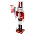 thumbnail image 6 of HONITANO 1Set 4th of July Nutcracker Figurines Multi Colored 38x9x8in Wooden Soldier Statue for Independence Day, 6 of 8