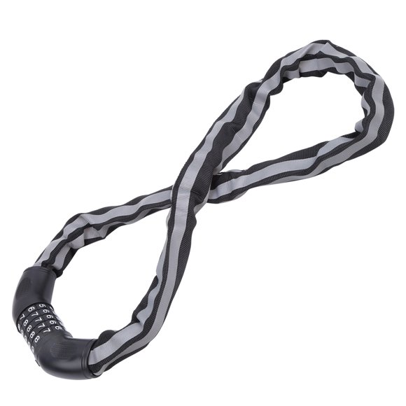 Peahefy Serrure de Vélo Serrure de Câble Code Vélo, Acier Allié Antivol Noir 38,2 Pouces pour Échelle Porte de Vélo Tondeuse à Gazon