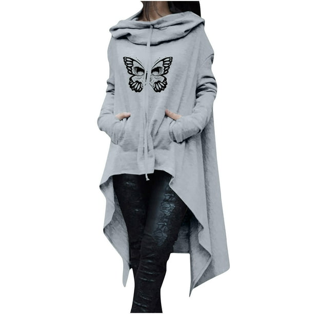 Sudadera Para Mujer Sudaderas Con Cuello Redondo Tallas Grandes Casual Manga Larga Estampado Suelto Tops Medianos Y Largos Sudaderas Con Capucha Blusa Odeerbi ODB131353