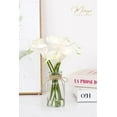 thumbnail image 5 of Artificial Flowers Calla Lily in Glass Vase with Faux Water,7Pcs Artificial Calla Lily Flower Real Touch Latex Flowers for Centerpiece Table Decorations Counter Decor(White Calla Lily), 5 of 5