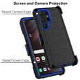 thumbnail image 4 of For Samsung Galaxy S23 Ultra Case,Takfox Holster Phone Case with Built-in Screen Protector Swivel Belt Clip [3 Layers] Heavy Duty Full Body Protection Shockproof Kickstand Cover- Black/Blue, 4 of 10