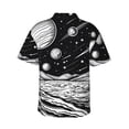 thumbnail image 3 of Daiia Cosmic Landscape Celestial Art Hawaiian Shirt for Men Gentle Cotton Regular Short Sleeve Casual-Small, 3 of 9