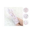 thumbnail image 2 of INSPIRE CHIC Women's Floral Lace Wrist Length Full Finger Wedding Gloves White Short, 2 of 5