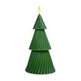 thumbnail image 2 of Fan Shaped Christmas Tree LED Flameless Candle Festive Ribbed Design Holiday Decor LED Candle Light For Mantel Table & Home Christmas Ornaments, 2 of 6