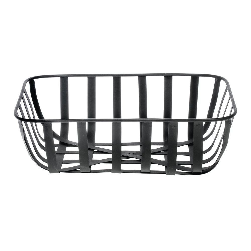 HUBERT® Rectangular Black Metal Tobacco Basket 11 7/8"L x 8"W x 3 3/4