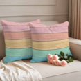 thumbnail image 2 of Outdoor Pillow Covers Pack of 2, Farm Colorful Wooden Plank Waterproof Throw Pillowcase Cushion Cases, Rustic Wood Grain Barn Decorative Pillow Cover for Couch Sofa Home Bed Patio, 2 of 9