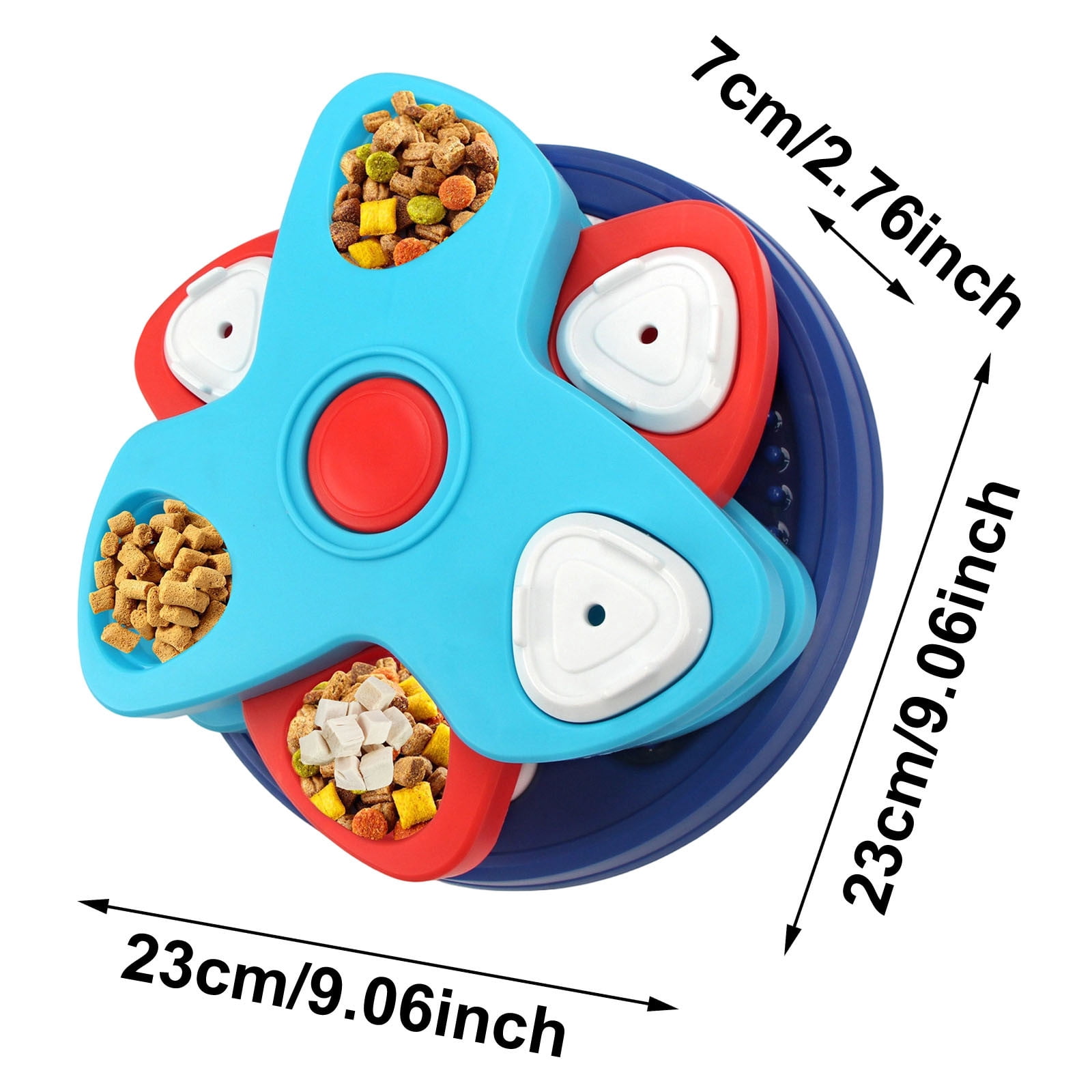 Slow Feeding Dog Bowl Interactive Puzzle Toy for Digestive Support Mental Stimulation IQ Training Pet Snack Dispenser Enrichment Game for Smart Dogs and Cats