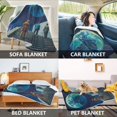 thumbnail image 2 of Yayeee Throw Blanket for Couch Soft Warm 50" x 60" Sofa Chair Bed Decoration, Blue Planet, 2 of 7