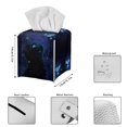 thumbnail image 3 of POLERO Tissue Box Cover Waterproof PU Leather Car Tissue Holder Square Tissues Boxes Organizer for Bathroom Vanity, Night Stands, Office, Home, Kitchen (Black Cat Galaxy), 3 of 7