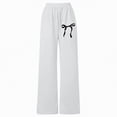 thumbnail image 4 of NIEWTR Girls Wide Leg Casual Joggers Loose Fit Lounge Sweatpants Elastic Waist Drawstring with Pockets Comfortable Spring Pants（A01-Light Gray,5-6 Years), 4 of 4