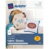 Avery Printable Fabric Sheets, 8.5" x 11", Inkjet Printer, 5 Iron On Transfer Sheets (3384)