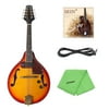 ammoon Adjustable 8-String Electric A Style Mandolin Rosewood Fingerboard String Instrument with Cable Strings Cleaning Cloth