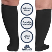 Extra Wide Compression Socks for Women and Men 20-30mmHg - Black, 4X-Large