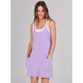 thumbnail image 3 of ANRABESS Athletic Dress for Women Tennis Dress with Shorts Summer Active Workout Romper Dress Sleeveless Spaghetti Strap Mini Dress Casual Sundress Vacation Outfits Purple L, 3 of 12