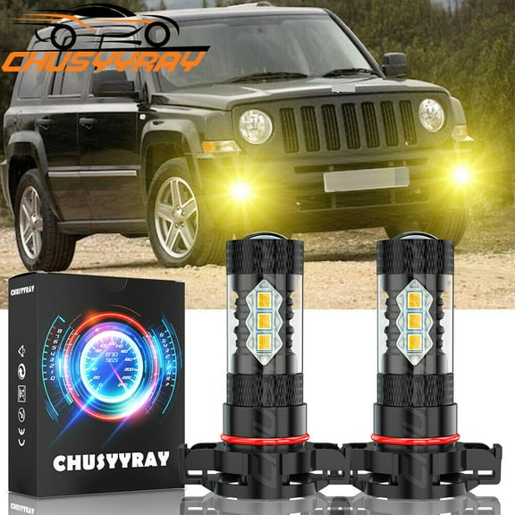 For JEEP Patriot 2010 2011 2012 2013 2014-2017 -3000K Yellow LED Fog Light Bulb