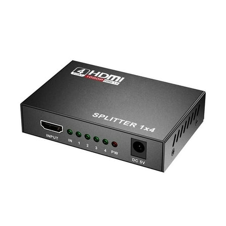 HDMI Splitter Converter 1 in 4 Out HDMI-Compatible Splitter Amplifier HDCP 4K/1080P Dual Display