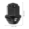 thumbnail image 2 of FUTUREORYY 1Pack Lug Nuts Cap Black Alloy Steel for Car Wheel Lock Everyday Driving 14x1 5, 2 of 8