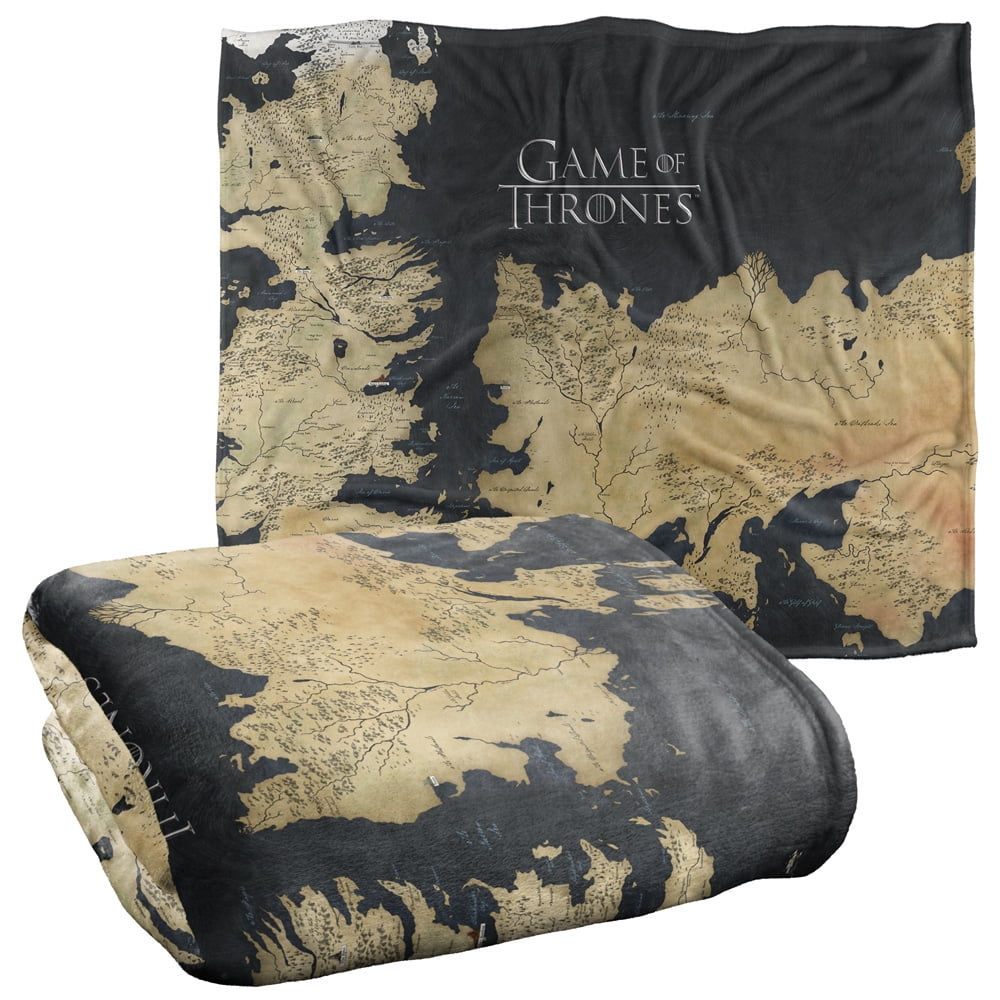 Game of Thrones Blanket, 50' x 60', Westeros Map, Silky Touch Super