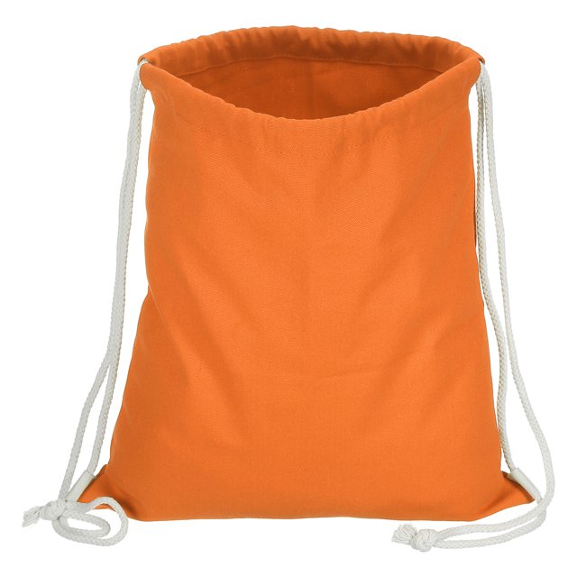 Unique Bargains Cotton Drawstring Bags Cotton Drawstring Backpack Foldable Sports Gym Bags Orange