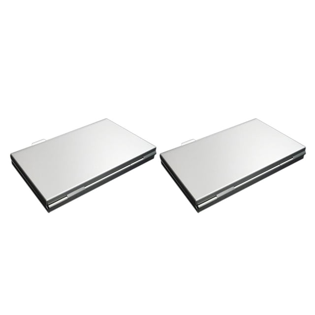 Methold Micro portátil de aluminio de alta para tarjeta TF, 24 ranuras, estuche protector de almacenamiento para tarjeta de Plata 2piezas