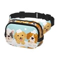 thumbnail image 2 of Fotbe Cute Dog In Bathtub1 Cangurera Cuadrada con Estampado de Doble Capa, Bolsa de Cintura Ajustable Mini para Hombres y Mujeres, 2 of 9