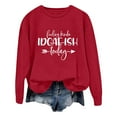 thumbnail image 4 of Women Sweatshirt Womens Long Sleeve Sweatshirt Womens Pullover Sweatshirt Red Sweatshirt Women Winter Fashion for Women Trending Fashion, 4 of 7