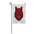 thumbnail image 1 of POGLIP Husky Wolf Head Angry Face Red Color Beast Garden Flag Decorative Flag House Banner 12x18 inch, 1 of 1