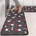 thumbnail image 2 of Kitchen Rugs Sets Of 2,Dark Gray Christmas Gnome Pattern Anti Fatigue Kitchen Mat Rugs Non Slip Washable,Decorative Kitchen Floor Mats for Kitchen,Sink,Laundry,17"x47"+17"x47", 2 of 5
