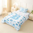 thumbnail image 2 of Castle Fairy Blue Cherry Bow Letter B Twin Comforter Sets 3-Piece for Girls,Fruit Graphic Bedding Set, 2 of 6