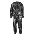thumbnail image 5 of 2 Pcs Heavy Duty Fitness Weight Loss Sweat Sauna Suit Exercise Gym Anti-Rip Black, L & XXL, 5 of 5