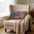 thumbnail image 7 of Yhmxh 4th of July Throw Pillow Cover, 12x20 Inch Patriotic Outdoor Lumbar Decoration, Red White and Blue, Independence Day Cushion Case, Memorial Day Flag Stars Decor Cushion Case for Sofa Couch, 7 of 7