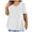 White, variant on Timegard Plus Size Tops for Women Drop Shoulder V Neck Short Sleeve Solid Color Casual Comfy Tee Top