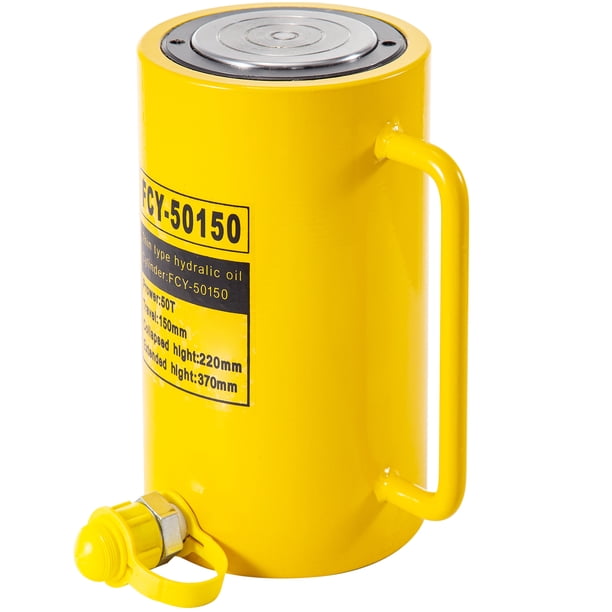 Cilindro hidráulico de gato VEVOR 50T 6" de carrera Cilindro hidráulico de simple efecto Rampa de gato hidráulico