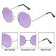 thumbnail image 4 of Gafas de sol vintage para hombre y mujer, gafas de sol retro con montura redonda de aleación, 4 of 7