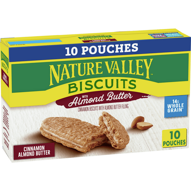 Nature Valley Cinnamon Almond Butter Biscuit Sandwiches 10 Count Walmart Com