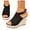 Black, variant on Espadrilles Wedges Sandals for Women Fashion Peep Toe Platform Dress Shoes Lightweight Casual Slingback Mules Beige Size 9.5