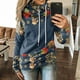 thumbnail image 2 of Gibobby Sudadera con Capucha en Ligero y calientito Contraste de Navidad Esplice imprimir mangas largas Pullover blusas correa tops (Azul, S), 2 of 5