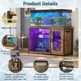 thumbnail image 6 of Aheaplus 55-75 Gallon Aquarium Stand with Power Outlets & LED Light, Reversible Fish Tank Stand with Cabinet for Fish Tank Accessories Storage, Heavy Duty Metal Frame, 880LBS Capacity, Rustic Brown, 6 of 7