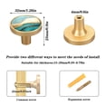 thumbnail image 3 of Turquoise Gold Marble Cabinet Knobs Sets Kitchen Pulls Dresser Drawer Handles Hardware Decorate for Bathroom Wardrobe Closet Knob 4 Packs, 3 of 9