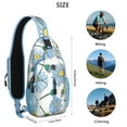 thumbnail image 5 of Vintage Boho Daisy Bloom and Flower Print Travel Chest Bag – Lightweight Design, Breathable Back, Adjustable Strap – Autumn Spring Style, 5 of 6