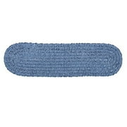 Colonial Mills 28" Blue Handmade Braided Stair Tread Oval Rug