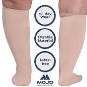 Plus Size Compression Stockings for Women and Men 20-30mmHg Beige, 5X-Large