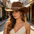 thumbnail image 2 of Sun Hats for Women Beach Western Cowboy Hat with Wide Brim Style Party Winter Autumn Jazz Cap, 2 of 5