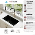 thumbnail image 4 of Stylish 20 ⅞" Ht Single Handle Brushed Gold with Black Spout Hose Pull Out Three Modes Kitchen Faucet K-140G, 4 of 7