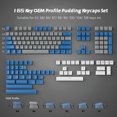 thumbnail image 1 of 165 Key PBT Pudding Keycaps White Grey Set OEM Profile Double Shot Keycap for GK61/Anne Pro 2 Womier Mechanical Gaming Keyboard, 1 of 1