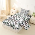 thumbnail image 2 of Erosebridal Teens Geometric Camouflage Twin Sheet Sets 3pcs,Green Brown Abstract Camo Bedding For Boys Girls, 2 of 5