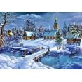 thumbnail image 1 of GATYZTORY-Cuadro de pintura de diamante redondo y cuadrado para niños y adultos, mosaico de punto de cruz, casa de nieve, regalo para el hogar, 1 of 4