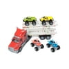 Friction-Powered Truck-Carrier Semi Set ATV monster truck (Colors May Vary)