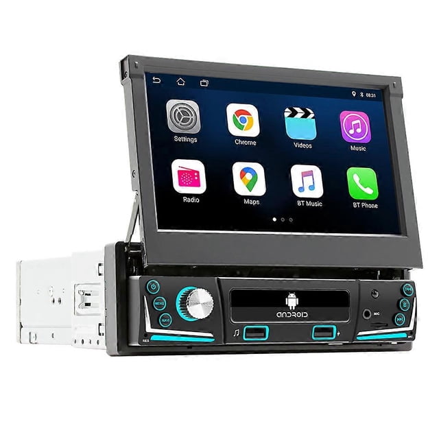 7 Inch Retractable Screen Car Bluetooth-compatible Player Android10 Car Radio for Car Vehicle